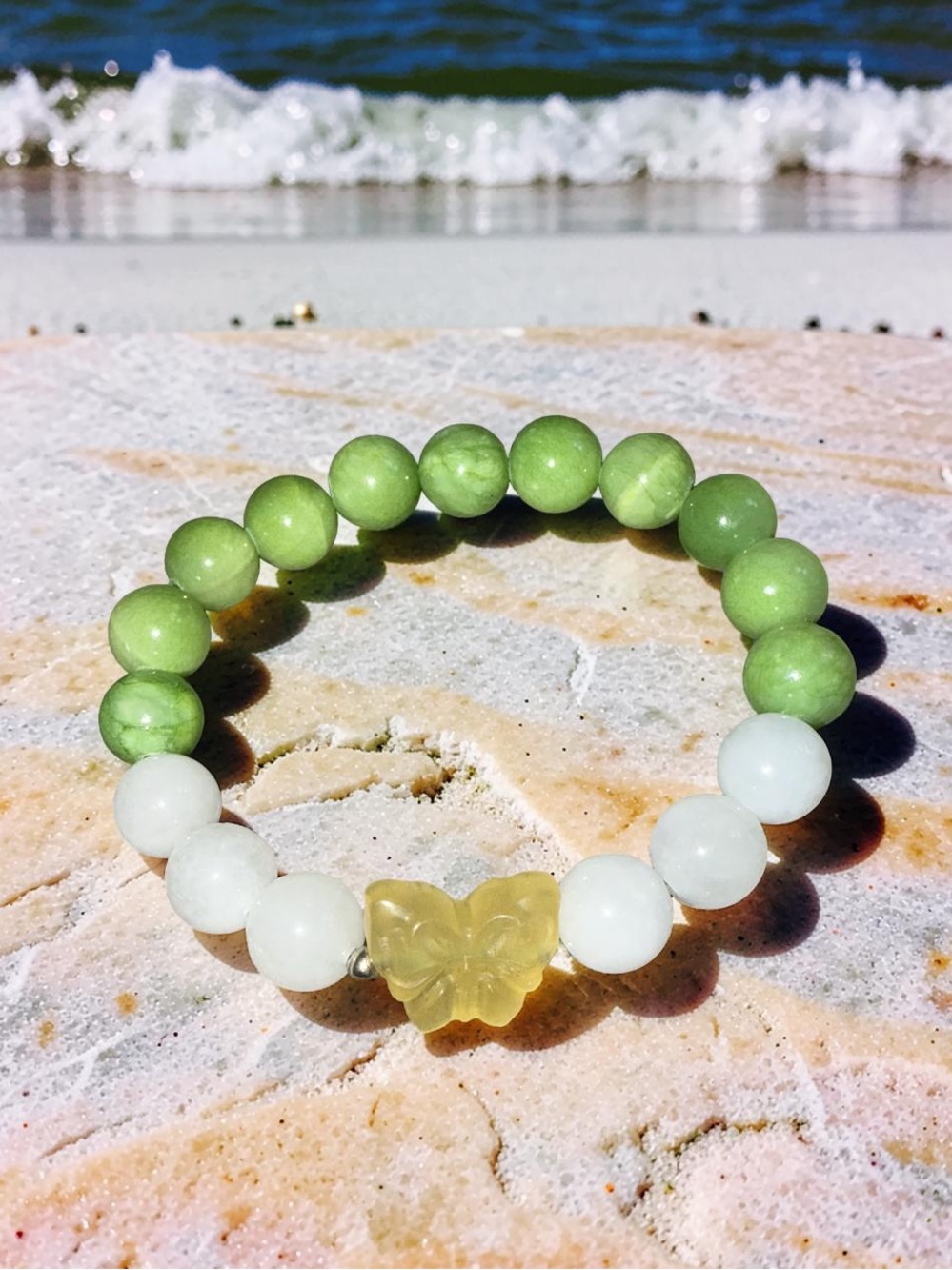 10mm Green Calcite Bracelet